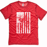 American Flag distressed t-shirt | USA tee - RED