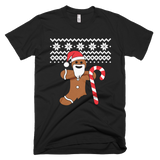 Gingerbread Man Christmas sweater t-shirt - BLACK