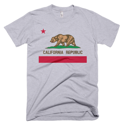 California State Flag t-shirt | Bear Flag tee - GREY