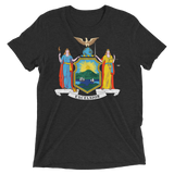 New York flag t-shirt | Coat of Arms of New York tee - BLACK