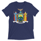 New York flag t-shirt | Coat of Arms of New York tee - NAVY
