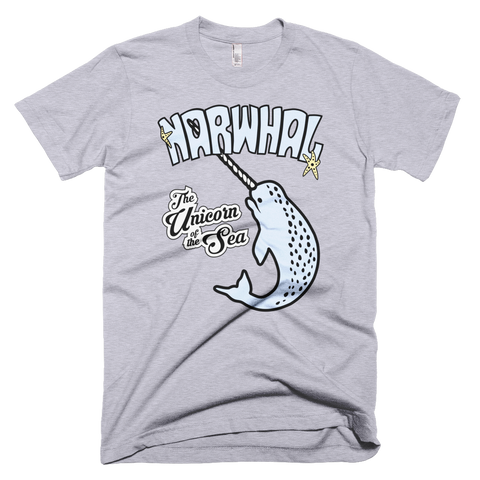 Narwhal t-shirt | The Unicorn of the Sea tee - GREY