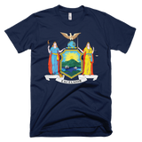 New York flag t-shirt | Coat of Arms of New York tee - NAVY