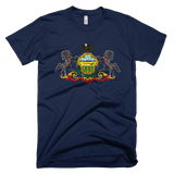 Pennsylvania flag t-shirt | Coat of Arms of Pennsylvania tee - NAVY
