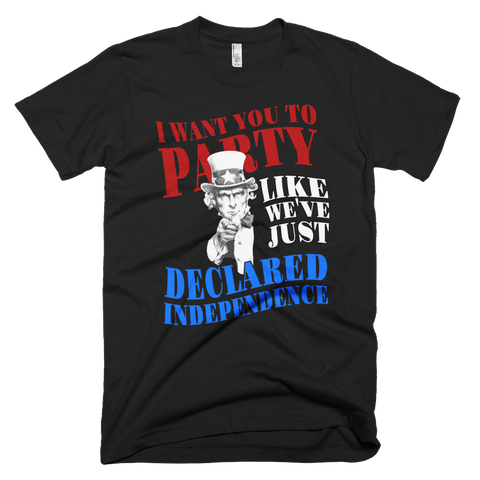 Independence Day t shirt - Uncle Sam 4th of July tee - BLACK
